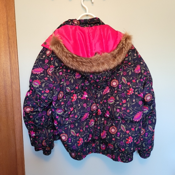 Vintage paisley print down filled puffer jacket - Picture 8 of 16